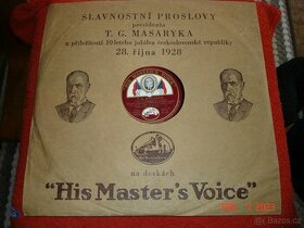 LP desky Slavnostní proslovy T.G.Masaryka