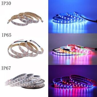 Led barevne pasky RGB s trafem a dalkovým ovladače
