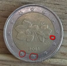 2 Euro 2001 Finsko vzácna pšeničnoražba.