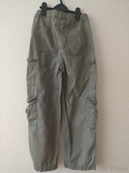 21) kalhoty plátěné khaki - 1