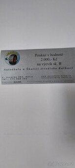 Prodám poukaz v hodnotě 2000 korun