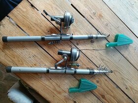 Prut teleskop naviják ťap 441 2 ks retro