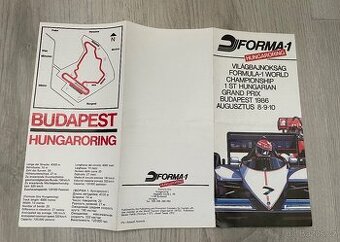 Informačný list z prvej F1 Maďarska 1986