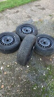 Zimní sada Continental 195/65 R15 (vzorek 7mm) na diskách VW