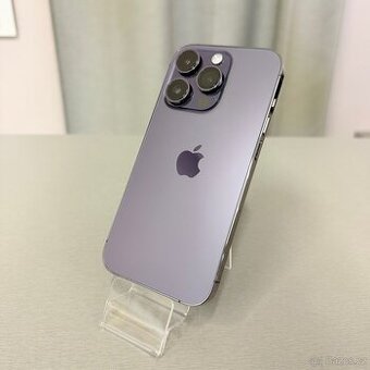 iPhone 14 Pro 128GB deep purple, pěkný stav, rok záruka