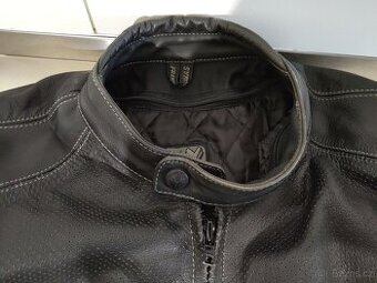 Luxusní Kožená motorkářská bunda FRANK THOMAS s chrániči.