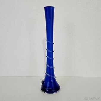 STAROŽITNÁ SKLENĚNÁ VÁZA - SPIRÁLA