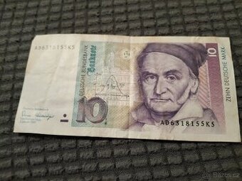 Německá bankovka 10 Marek / Marka 1989