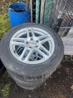 Alu kola + zimní pneumatiky 225/55 R16 – slušný stav