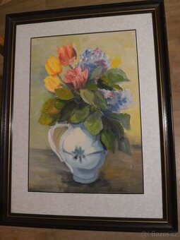 Obraz kytice ve džbánu