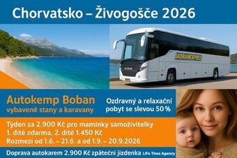 Akce pro maminky samoživitelky - 1 dítě zdarma - Chorvatsko