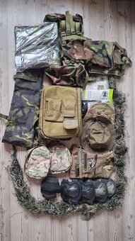 Airsoft zbytky (sumky, vesta, UBACS, kuličky, ochrana, atd)