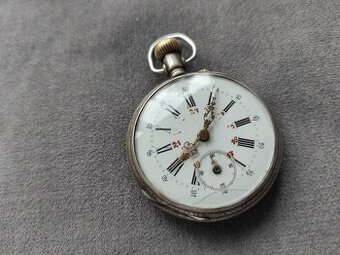 Kapesni hodinky Patent Remontoir stribro