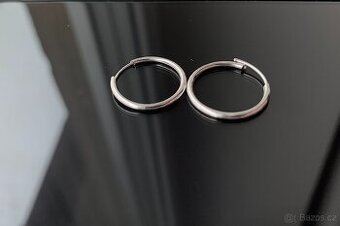 Náušnice z bílého zlata pravé zlato kruhy