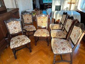 Rustikální židle 6 kusů - masivní dřevo, kvalita
