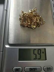 Prodám Zlatý řetízek s přívěskem - 14k zlato