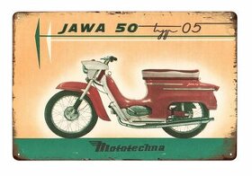 plechová cedule - Jawa 50 Pionýr (dobová reklama)
