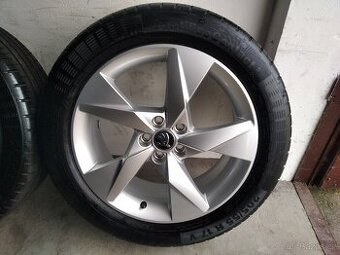 Prodám alu disky Škoda 5x100 R17 s letním pneu 205/55/17