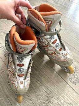 Kolečkové/inline brusle Fila, utahovací kolečko Atop, vel.38