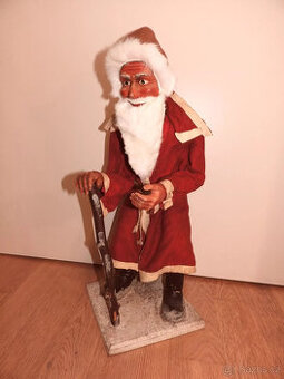 Starožitná kývačka na hlavu Santa Clause +67 cm+ kolem roku