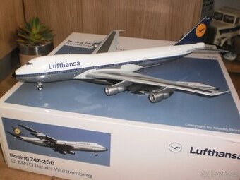 Boeing 747-200 Lufthansa. Kovový model Herpa 1:200.