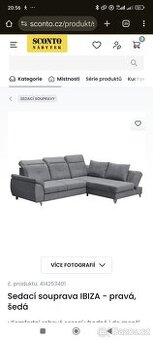 Sedací souprava rohová rozkládací