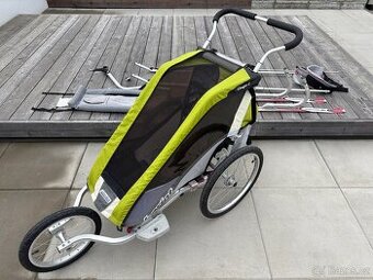 Thule Chariot Cougar + cykloset + skiset + miminkovník