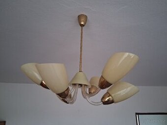 Šestiramenný retro lustr.