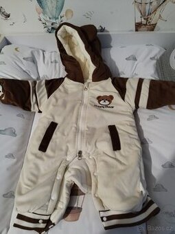 Teploučká medvídková kombinéza pro miminko