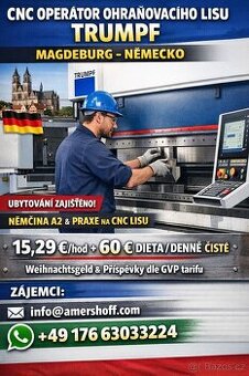 CNC OPERÁTOR OHRAŇOVACÍHO LISU TRUMPF NĚMECKO