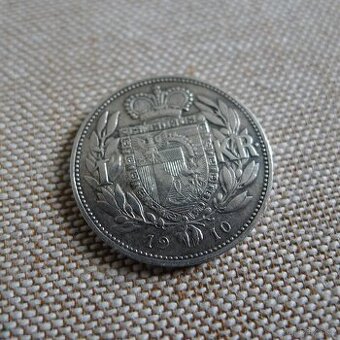 Vzácná AG mince 1 koruna Johan ll, Lichtenštejnsko