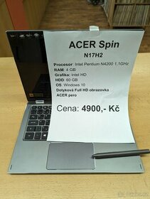 Notebook Acer Spin 2v1 dotykový - 1