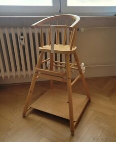 Dětská židle rozkládací dřevěná