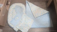 Luxusní hnízdečko s peřinkou a deka pro miminka New Baby - 1