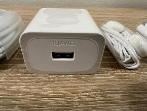 Nová originál Huawei nabíječka + kabel USB-C + sluchátka