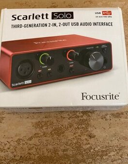 Prodám zvukovku Focusrite Scarlett Solo 3rd Gen