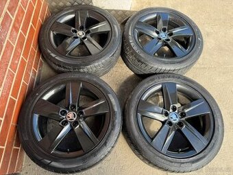 Alu 16" 5x100, škoda Rock Black letní F3 Rapid TOP