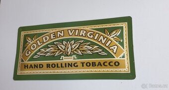 vintage plechová cedule - Golden Virginia Tobacco
