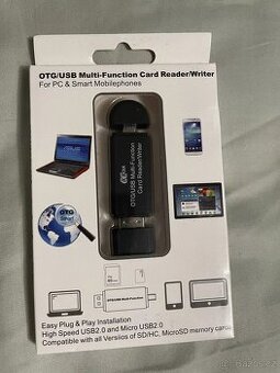 Micro USB - USB 2.0 adaptér, čtečka paměťových karet