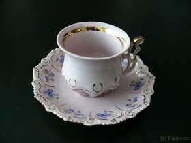 Růžový porcelán H&C – Šálek a podšálek