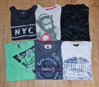 6 x pánské značkové tričko vel.L