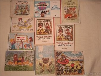 Starší dětské knihy Krtek,Josef Lada a další