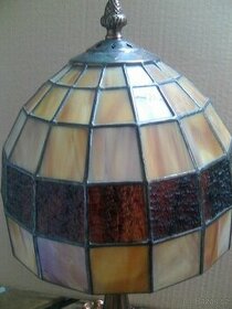 Rustikální starší design stolní lampička, materiál sklo
