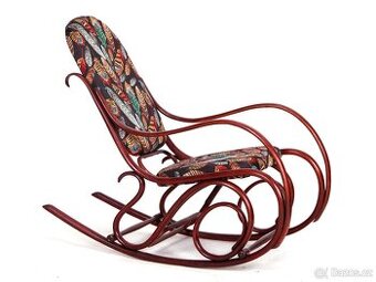 [ 4284 ] Houpací křeslo Thonet nové čalounění.