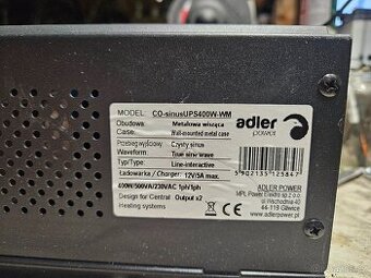 Záložní zdroj pro oběhová čerpadla ADLER - UPS - 400W - - 1