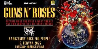 2x Vstupenka Guns N' Roses - Rock for People 2025