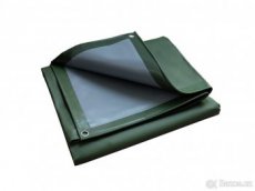 Zakrývací plachta KATARO zelená / šedá PVC 550g/1m²