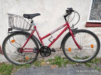 Dámské horské kolo s košíkem
