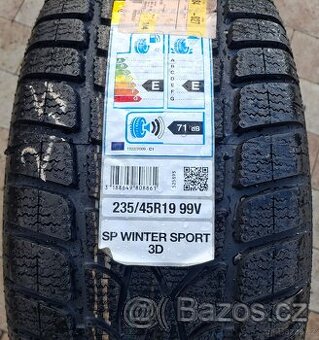 235/45r19 99v zimní pneu 2 kusy dunlop