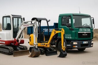 ZEMNÍ PRÁCE - BAGROVÁNÍ - DOVOZ A ODVOZ MATERIÁLU